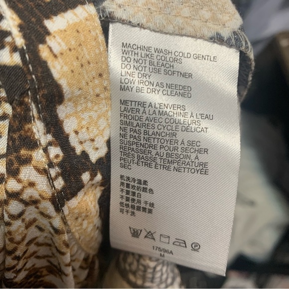 Maeve By Anthropologie Snakeskin Print Juno V-Neck 3/4 Sleeve Dress - Picture 5 of 10